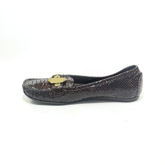 Stuart Weitzman Loafers Flats Patent Leather Snake - Picture 7 of 10